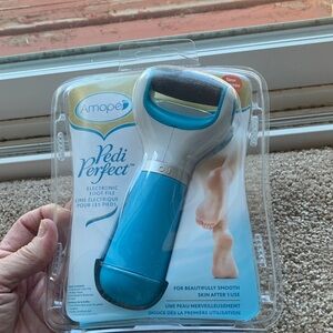 AMOPE Pedi Perfect Foot Care Tool in Blue and White